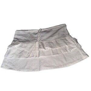 VTG Y2k Ruffle Cotton Mini Skirt RARE Coquette Ditsy Romantic Tennis Preppy L